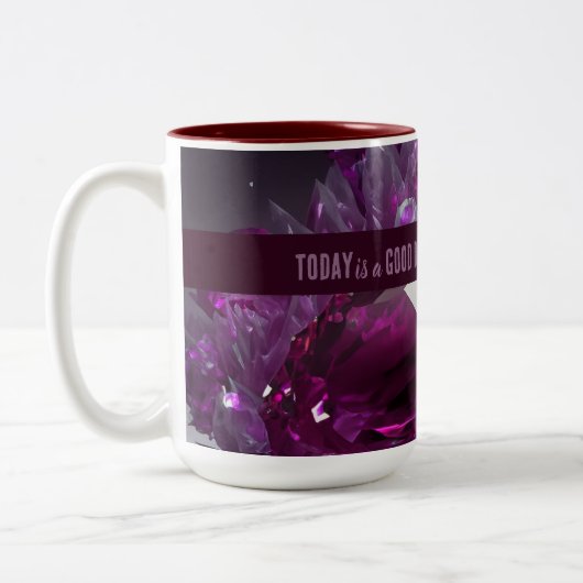 Vandaag is een goede dag frisse start Motivatie of Tweekleurige Koffiemok (Links)