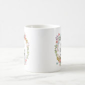 Vandaag is een goede dag Inspirerend Quote Floral  Koffiemok (Center)