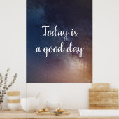 VANDAAG IS EEN GOEDE DAG - Night Sky Quote Poster (Keuken)