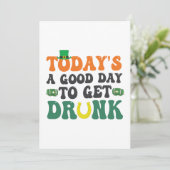 Vandaag is een goede dag om dronken te worden Grap Kaart (Staand voorkant)