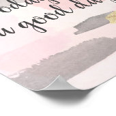 VANDAAG IS EEN GOEDE DAG - Roze Gold Quote Poster (Hoek)