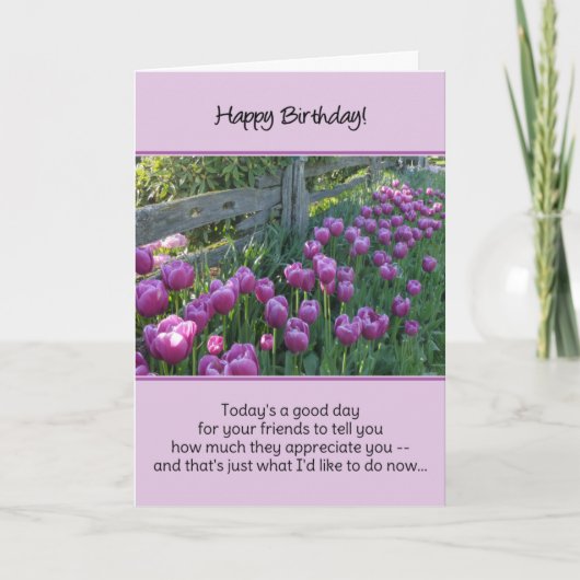 Vandaag is een goede dag voor je vrienden om je te bedankkaart (Voorkant)