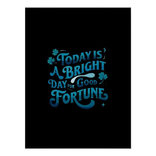 Vandaag is een grote dag voor geluk perfect poster (Voorkant)