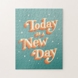 Vandaag is een nieuwe dag een positieve Quote Puzz Legpuzzel