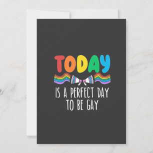 Vandaag is een perfecte dag om gay LGBTQ Pride Mon Kaart