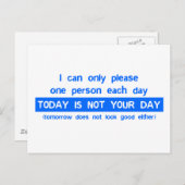 Vandaag is een slechte dag voor jou briefkaart (Voorkant / Achterkant)