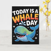 Vandaag Is Een Walvisdag Schattige Cartoon Zee Die Kaart (Gele Bloem)