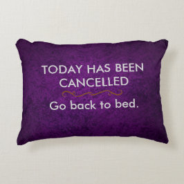 Vandaag is geannuleerd decoratief kussen