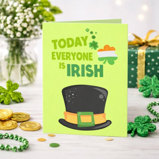 Vandaag is het allemaal Ierse St. Patrick's Day Kaart