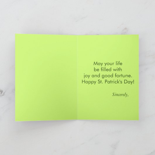 Vandaag is het allemaal Ierse St. Patrick's Day Kaart (Binnen)