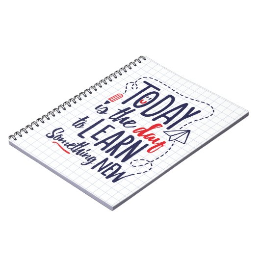 Vandaag is het de dag om iets nieuws te leren notitieboek (Linkerzijde)