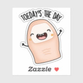 Vandaag is het de dag van de grappige Toe Pun Sticker (Vel)