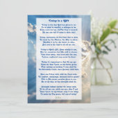 "Vandaag is het een cadeau" Motivatie Christelijk  Bedankkaart (Staand voorkant)