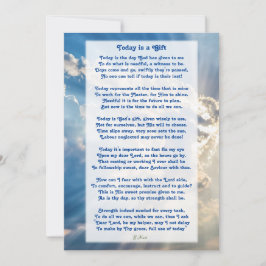 "Vandaag is het een cadeau" Motivatie Christelijk Bedankkaart