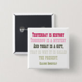 Vandaag is het een cadeau vierkante button 5,1 cm (Voorkant /achterkant)