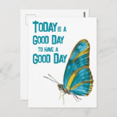 Vandaag is het een Goede Dag Aanmoedigend Citaat B Briefkaart (Voorkant / Achterkant)