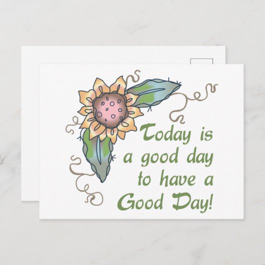 Vandaag is het een goede dag briefkaart (Voorkant / Achterkant)