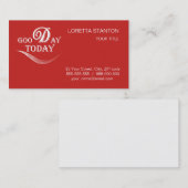 Vandaag is het een goede dag visitekaartje (Voorkant / Achterkant)