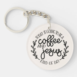 Vandaag is het een koffie en Jezus Sleutelhanger
