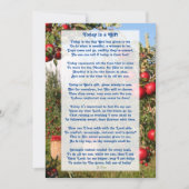 "Vandaag is het een Motivatie Christelijk gedicht  Bedankkaart (Voorkant)