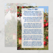 "Vandaag is het een Motivatie Christelijk gedicht  Bedankkaart (Voorkant / Achterkant)