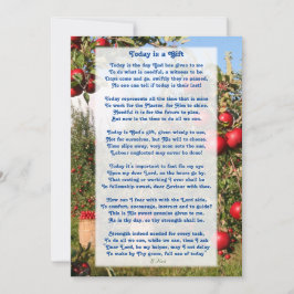 "Vandaag is het een Motivatie Christelijk gedicht Bedankkaart