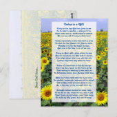 "Vandaag is het een Motivatie Christelijk gedicht Briefkaart (Voorkant / Achterkant)