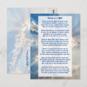 "Vandaag is het een Motivatie Christelijk gedicht  Briefkaart (Voorkant / Achterkant)