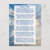 "Vandaag is het een Motivatie Christelijk gedicht  Briefkaart (Voorkant)