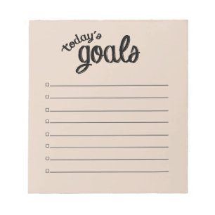 VANDAAG IS HET GOALS-BEELDSCHEMA NOTITIEBLOK