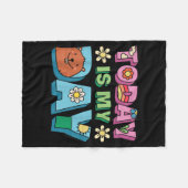 Vandaag is het Groundhog Day Funny Women Retro 60s Fleece Deken (Voorkant (Horizontaal))