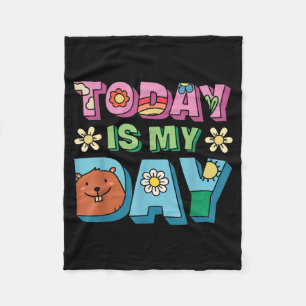 Vandaag is het Groundhog Day Funny Women Retro 60s Fleece Deken