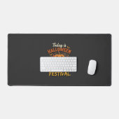 Vandaag is het Halloween-feest Gestapelde Pompoene Bureaumat (Keyboard & Muis)