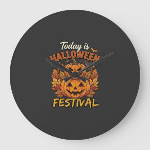 Vandaag is het Halloween-feest Gestapelde Pompoene Grote Klok