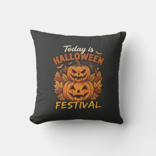 Vandaag is het Halloween-feest Gestapelde Pompoene Kussen