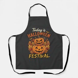 Vandaag is het Halloween-feest Gestapelde Pompoene Schort