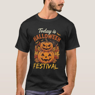 Vandaag is het Halloween-feest Gestapelde Pompoene T-shirt