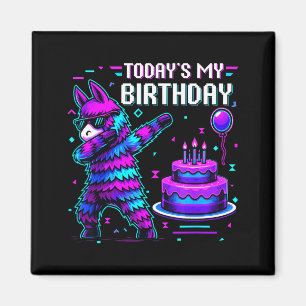 Vandaag Is Het Mijn Verjaardag Lama Piñata Verjaar Magneet