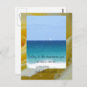 Vandaag is het morgen dat je w... briefkaart (Voorkant / Achterkant)