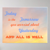 "VANDAAG IS HET MOTIVATIE POSTER VAN MORGEN" (Voorkant)