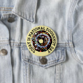Vandaag is het Nationale Doughnut Dag Knop Ronde Button 7,6 Cm (In situ)