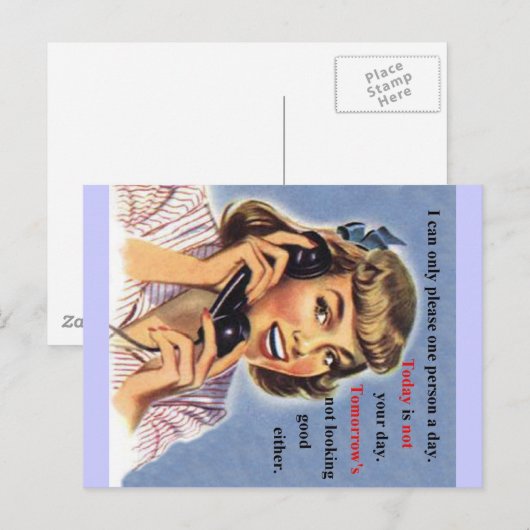 Vandaag is het niet uw dag - de mok van het Afbeel Briefkaart (Voorkant / Achterkant)