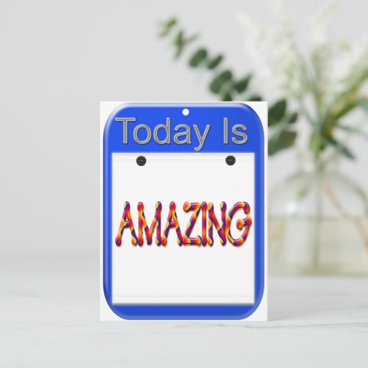 Vandaag is het ongelooflijk briefkaart (Staand voorkant)