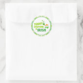 Vandaag is iedereen Ierse Shamrock St Patrick's Da Ronde Sticker (Tas)