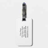 Vandaag is je dag niet , grappige telefoongesprek bagagelabel (Achterkant verticaal)