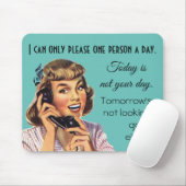 Vandaag is je dag niet , grappige telefoongesprek muismat (Met muis)