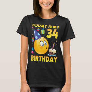 Vandaag is mijn 34 jaar oude verjaardag blij voor t-shirt
