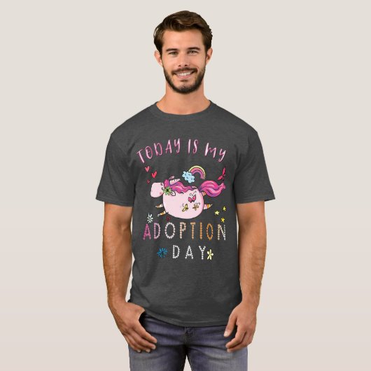 Vandaag is mijn adoptiedag op dag van adoptie voor t-shirt (Voorkant volledig)