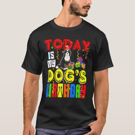 Vandaag is mijn Cute Dog's Birthday Cute Bernedole T-shirt (Voorkant)