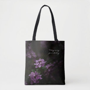 Vandaag Is Mijn Favoriete Dag - Sfeervol Paarse Bl Tote Bag